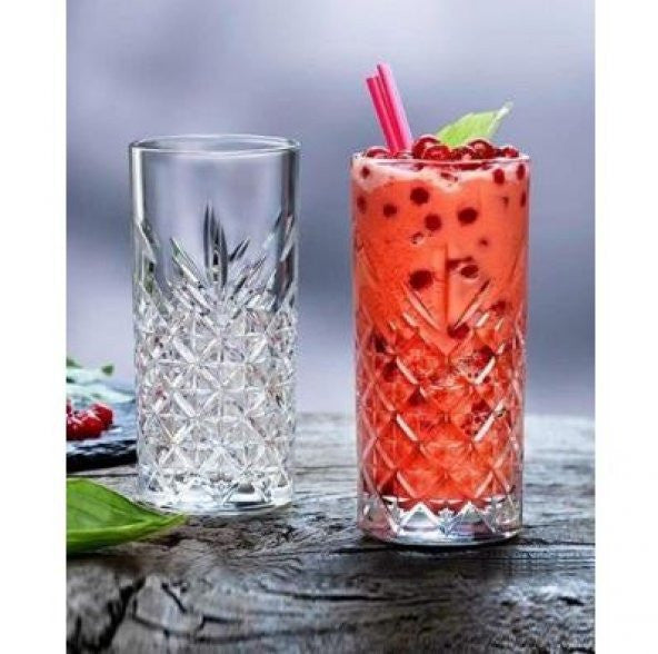 Paşabahçe 520205 Timeless 4-Piece Soft Drink Glass -365 Cc