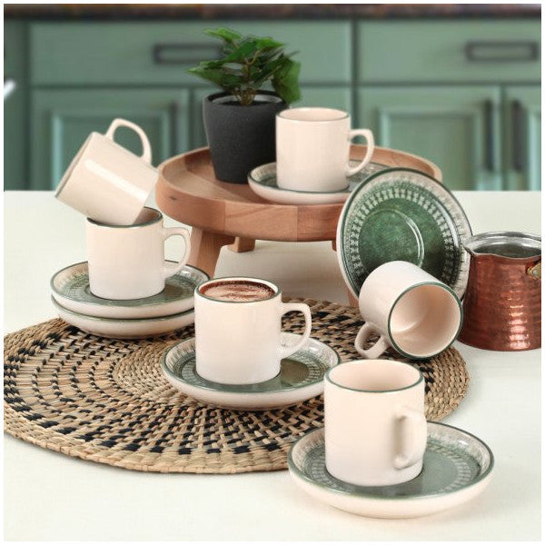 Keramika Maya Nordic Coffee Cup Set 12 Pieces For 6 People - 20789-98