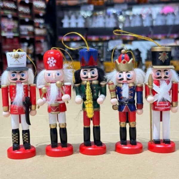 Beysüs New Year Nutcracker Soldier 12 Cm 5 Pcs Carnival Colorful