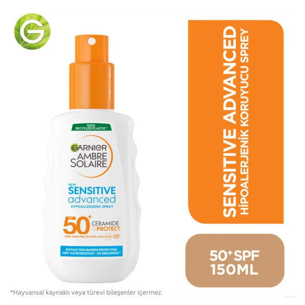 Garnier Ambre Solaire Sensitive Advanced Hypoallergenic Sunscreen Spray Spf50+ 150Ml