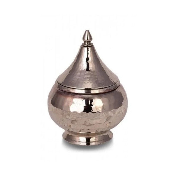 Turna Copper Tabbal Dome Spice Bowl Hand Forged Nickel Turna0013-2