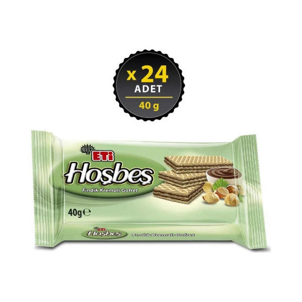 Eti Hoşbeş Hazelnut Cream Wafer 40 Gx 24 Pieces