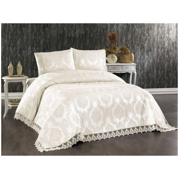 Dowry Land Demontis Double Bedspread Cream