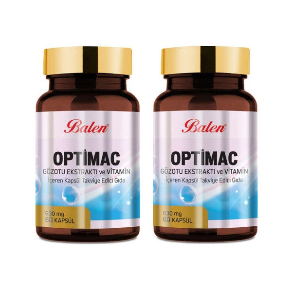 Balen Optimac Eyewort Extract -Vitamin 630 Mg 60 Capsules X 2 Pieces