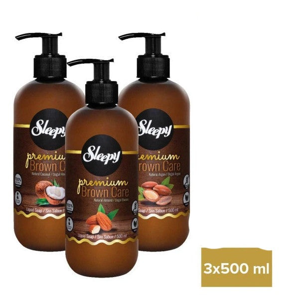 Sleepy Premium Brown Care Series Liquid Soap 3X500 Ml