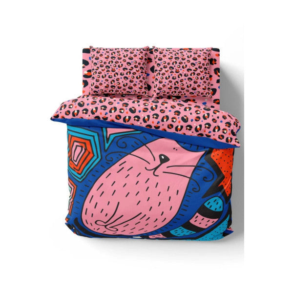 Mr Pink Double Duvet Cover Set