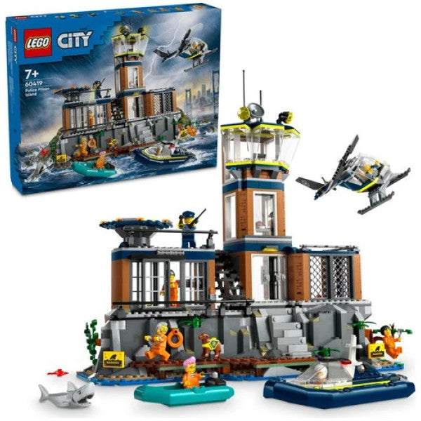 Lego® City Police Prison Island 60419 - Toy Building Set With Creative Police Helicopter For Kids Ages 7 And Up (980 Pieces)