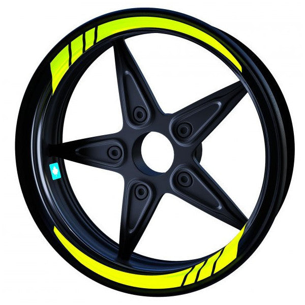 Fluorescent Yellow Moto Gp Inner Rim Strip Sticker Çınar Extreme