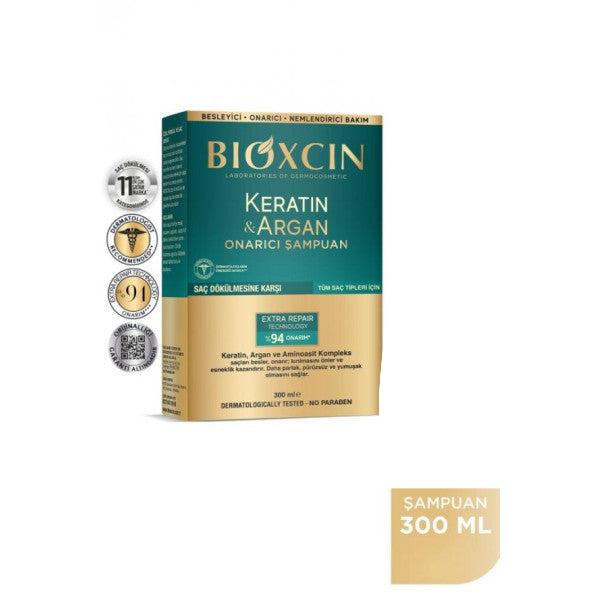 Bioxcin Keratin & Argan Repair Shampoo 300 Ml - Damaged And Damaged Hair