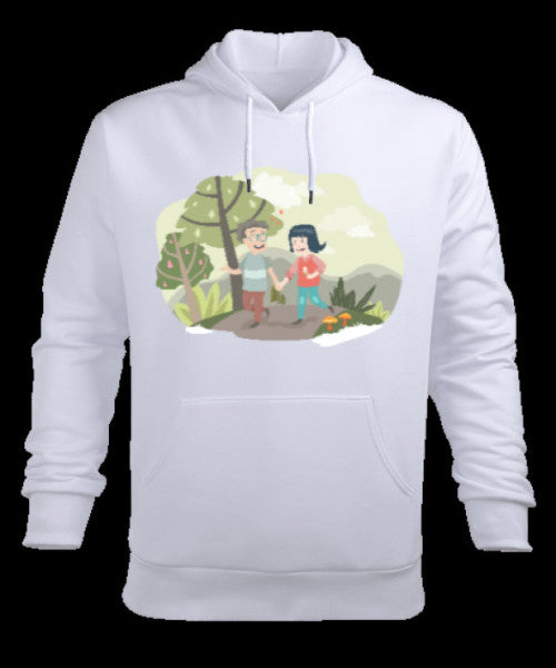 Sevgililer Günü Tasarlanan Erkek Kapşonlu Kapüşonlu Sweatshirt