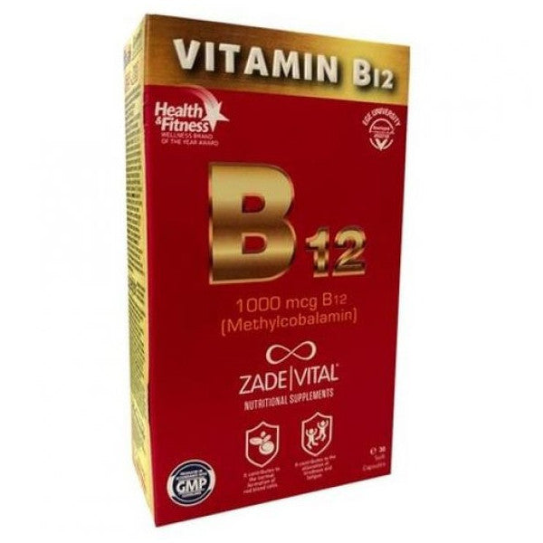 Zade Vital Vitamin B12 1000 Mcg 30 Capsules