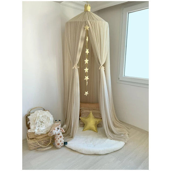 Cotton Tulle Mosquito Net Deluxe Beige