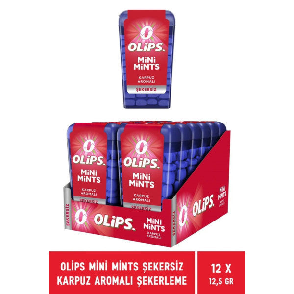 Olips Mini Mints Sugar-Free Watermelon Flavored Confectionery 12.5 Gr - 12 Pieces