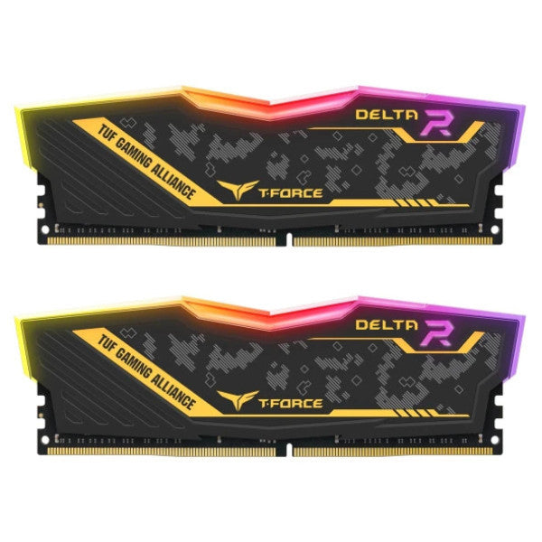 Takım T-Force Delta RGB TUF Sarı 16 GB (2x8) 3200 MHz DDR4 CL16 TF9D416G3200HC16FDC01 RAM