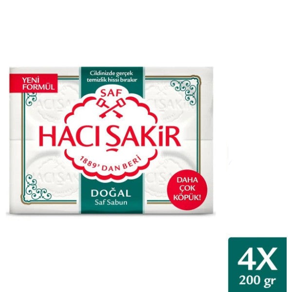 Hacı Şakir Natural Pure Traditional White Soap 4X200 Gr