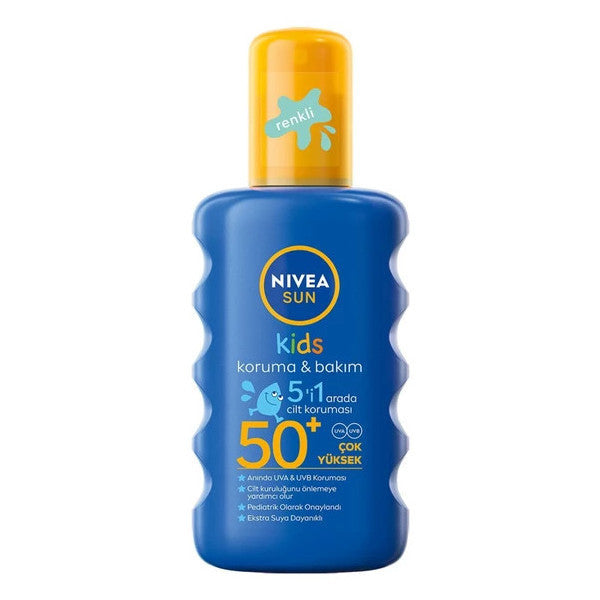 Nivea Sun Kids Protection & Care 5 In 1 Color Spf 50 Spray 200 Ml