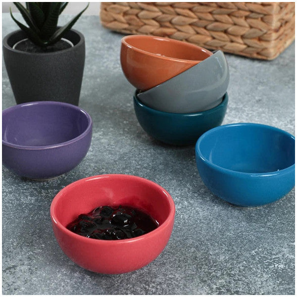 Keramika Mixed Cloud Snack/sauce Bowl 8 Cm 6 Pieces 406/620
