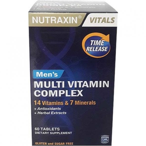 Nutraxin Vitals Mens Multivitamin Complex 60 Tablet