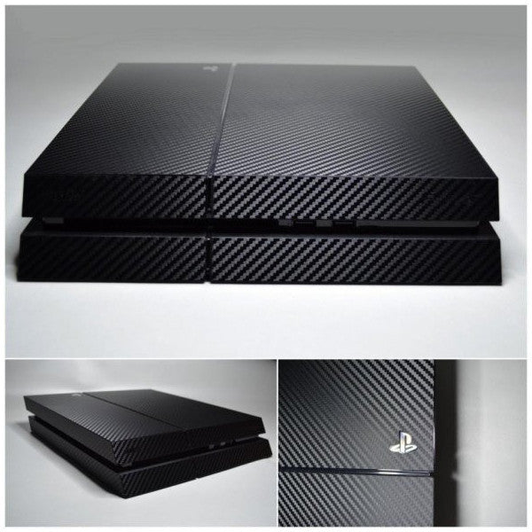 Playstation 4 Black Carbon Fiber Coated