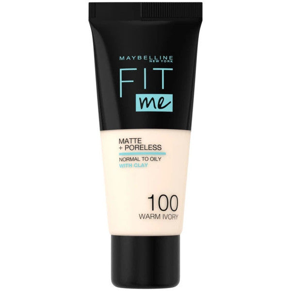 Maybelline New York Fit Me Matte+Poreless Fondöten - 100 Warm Ivory