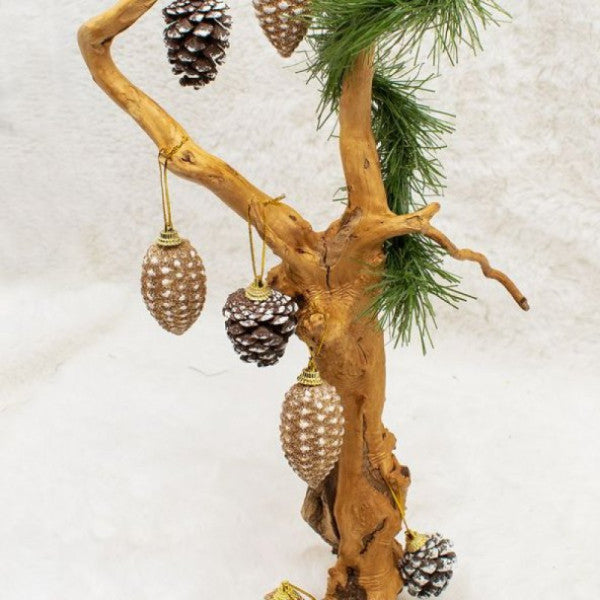 Golden Pinecone Pack Christmas Pine Tree Ornament