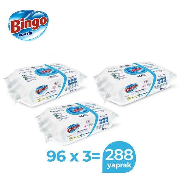 Bingo Practical Surface Cleaning Towel White Soap 96X3 (288 Sheets)