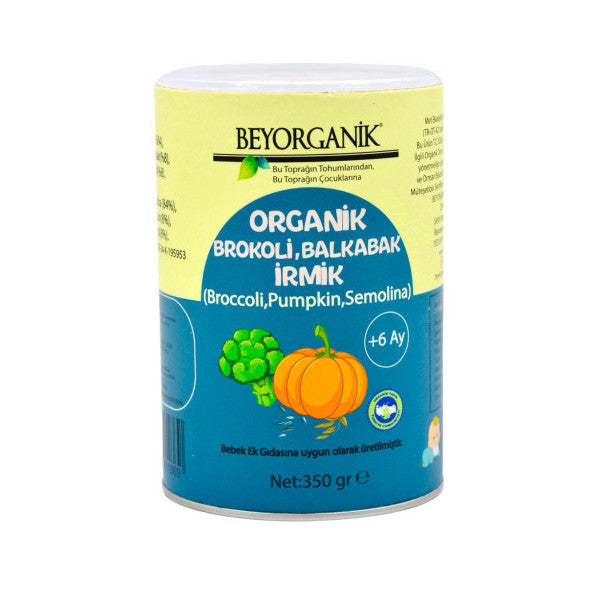 Beyorganik Baby Supplementary Food Organic Broccoli Pumpkin Semolina +6 Months (Supplementary Food) 250Gr