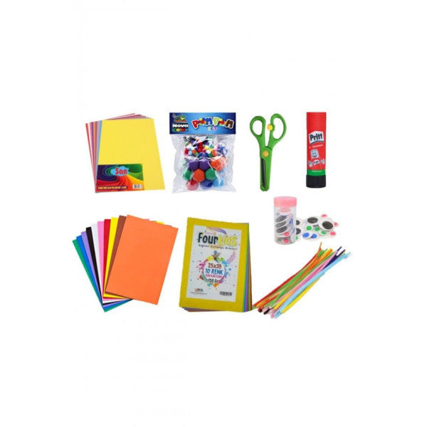 Four Kids Kindergarten Preschool Nursery Stationery Activity Set 164 Pieces Ks