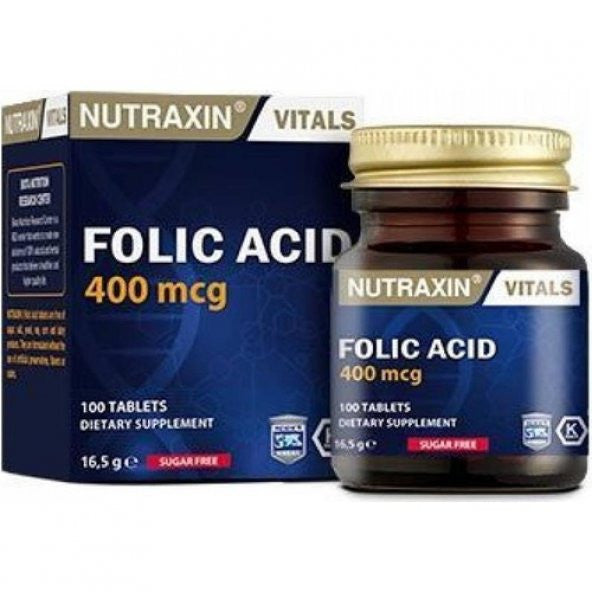 Nutraxin Folic Acid 400 Mcg 100 Tablet