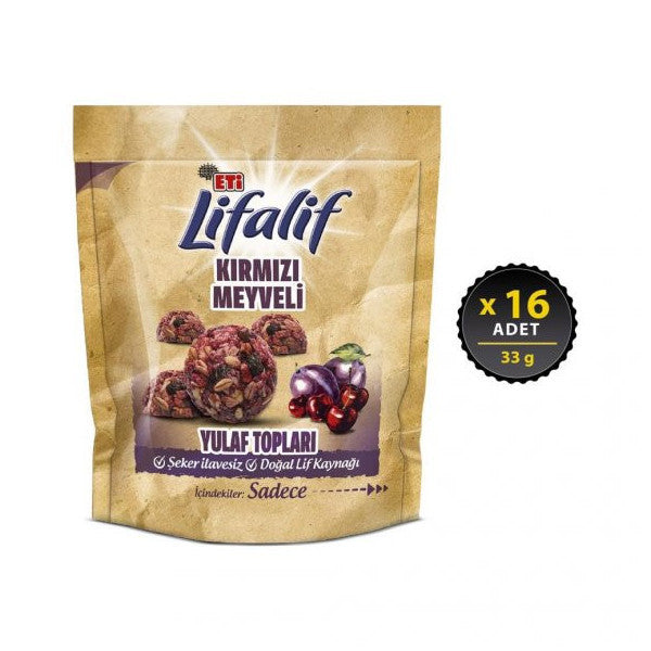 Eti Lifalif Red Fruit Oatmeal Balls 33 G X 16 Pieces