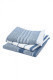Ecocotton Elis 3-Piece Drying Towel 100% Organic Cotton Yarn Dyed Special Woven Blue-Cream 40X60 Cm