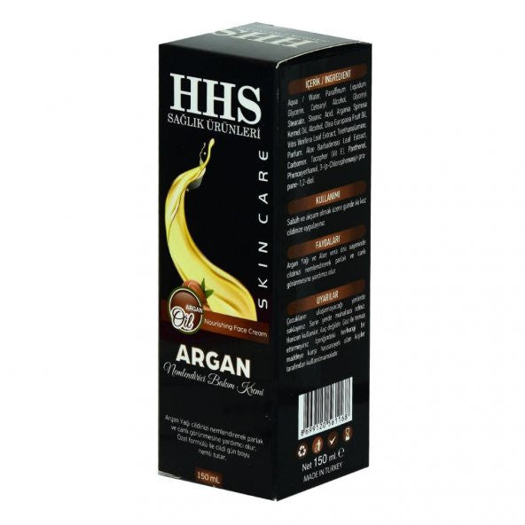 HHS Argan Oil Moisturizing Hand, Face and Body Care Cream 150 ML