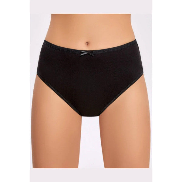 Black Women's Bato Panties With Bow Tie, 3 Pieces