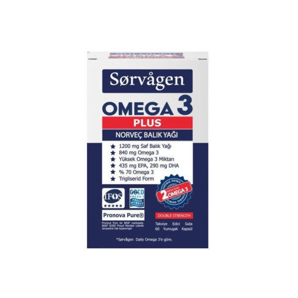 Sorvagen Omega 3 Plus 1200 Mg Fish Oil 60 Capsules