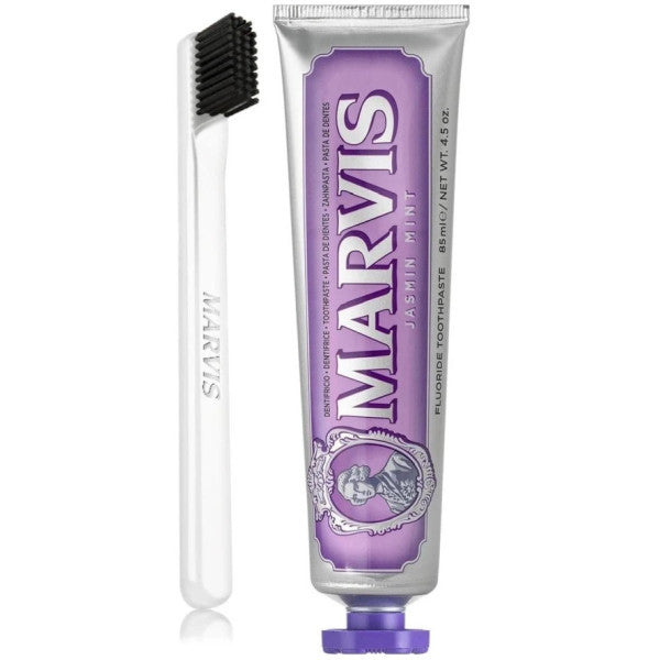 Marvis Jasmin Mint Whitening Toothpaste 85 Ml & White Soft Toothbrush