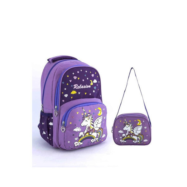 Relxion Primary School Bag With Feeding Pony Purple 1340