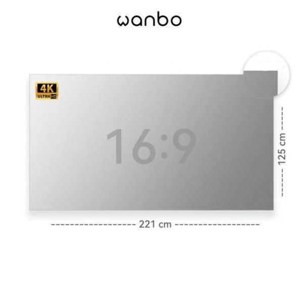 Wanbo 100 Inch Anti-Light Projection Screen 221X125 Cm