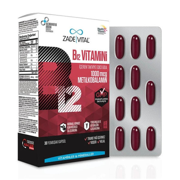 Zade Vital Vitamin B12 30 Herbal Hard Capsules