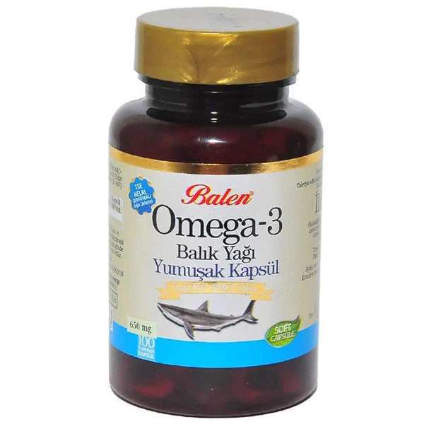 Balen Omega-3 Fish Oil Softgel 650Mg X 100 Soft Gel