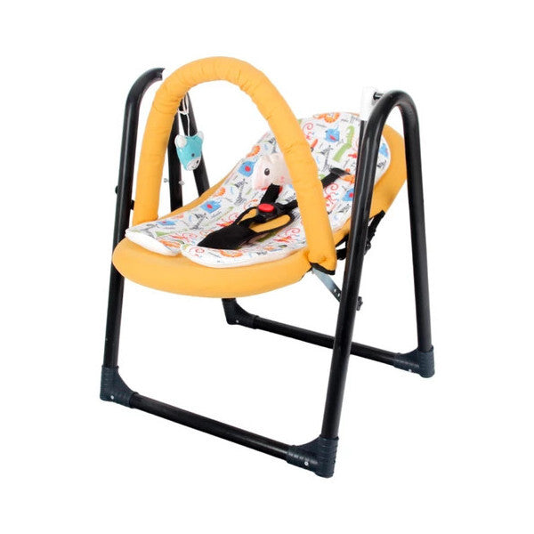 Chubby Baby Lux Swingjoy Portable Lightweight Portable Baby Swing Yellow