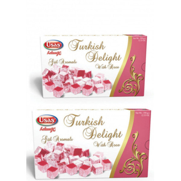 Türk Gül Aromalı Türk Delight 350 gr x 2 kutu