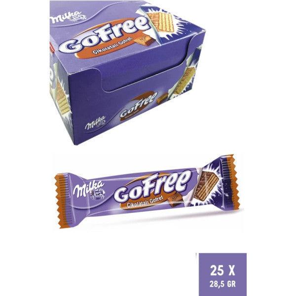 Milka Gofree Chocolate Wafer 28Gr- 25 Pieces