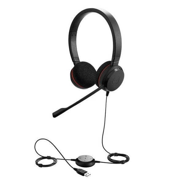 Jabra Evolve 20 Duo Usb Nc Over-Ear Headphones With Microphone