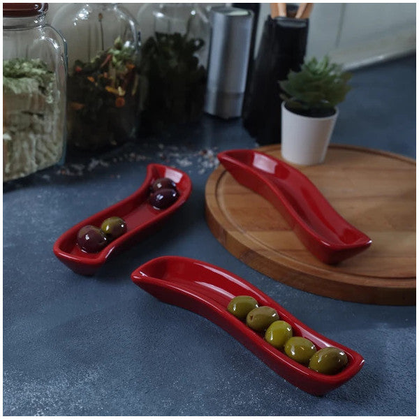 Keramika Red Ivory Olive Grove 18 Cm 3 Pieces