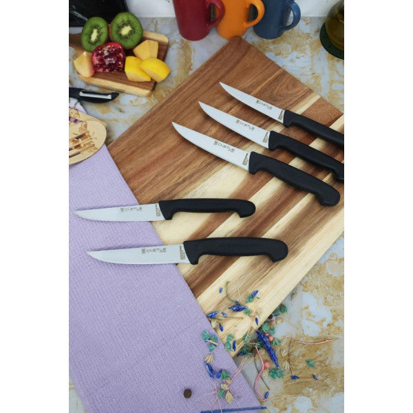 Incisive Kitchen Knife Set Of 5 Daily Use Meat Bread Vegetable Fruit Knife