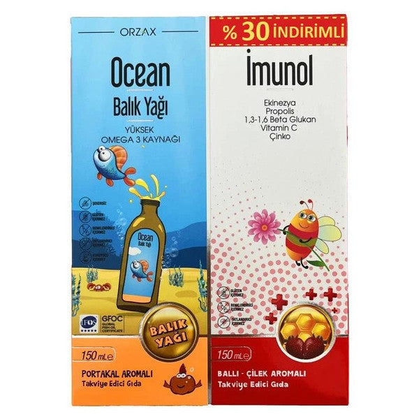 Ocean Orange Fish Oil 150 Ml + Imunol 150 Ml Syrup