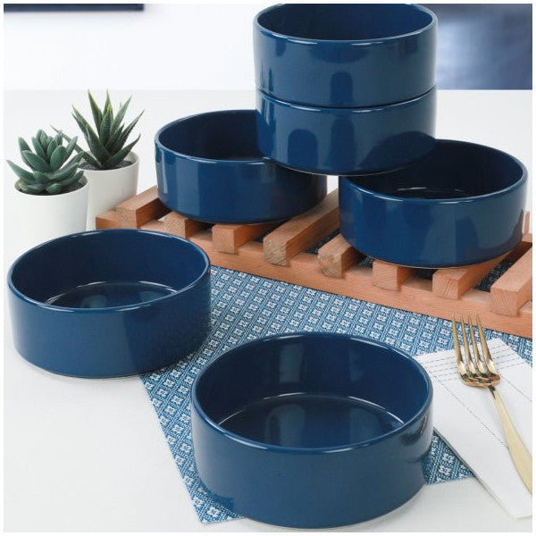 Keramika Indigo Blue Stackable Soup Bowl 14 Cm 6 Pieces