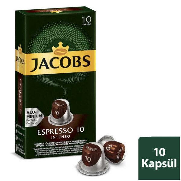 Jacobs Espresso 10 Intenso Capsules Coffee 10 Capsules