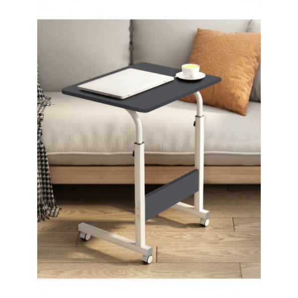 Height Adjustable Laptop Stand - Anthracite White (With Wheels) 60X40