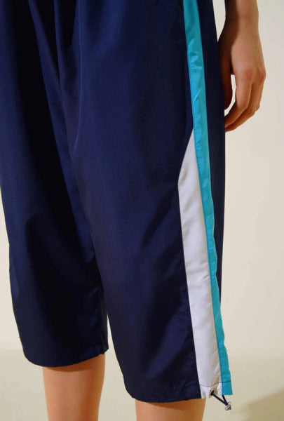 Capri Shorts Swimsuit With Pocket Dark Navy Blue